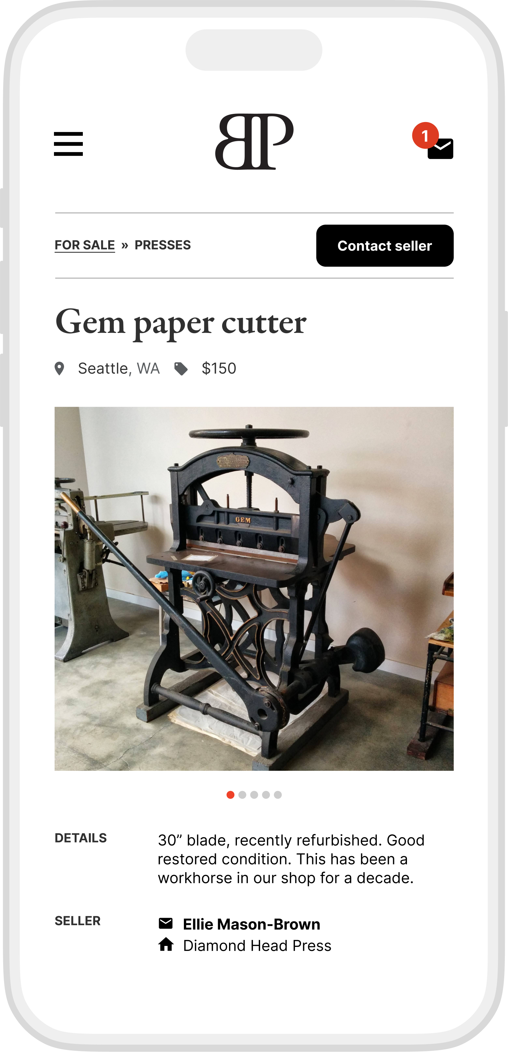 Screenshot/mockup of refreshed Briar Press website.